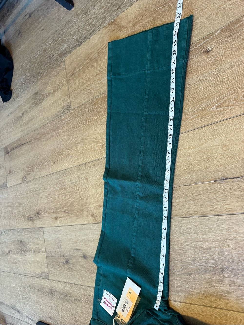 Risen Hunter Green Tummy Control Wide Leg Jeans size 1 / 25 New With Tags - Picture 4 of 9